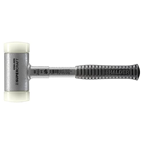 ハルダー (HALDER) ショックレス 無反動 スーパークラフト ハンマー スティール製 ハンドル ナイロン ( 白 ) 径60 3377.060